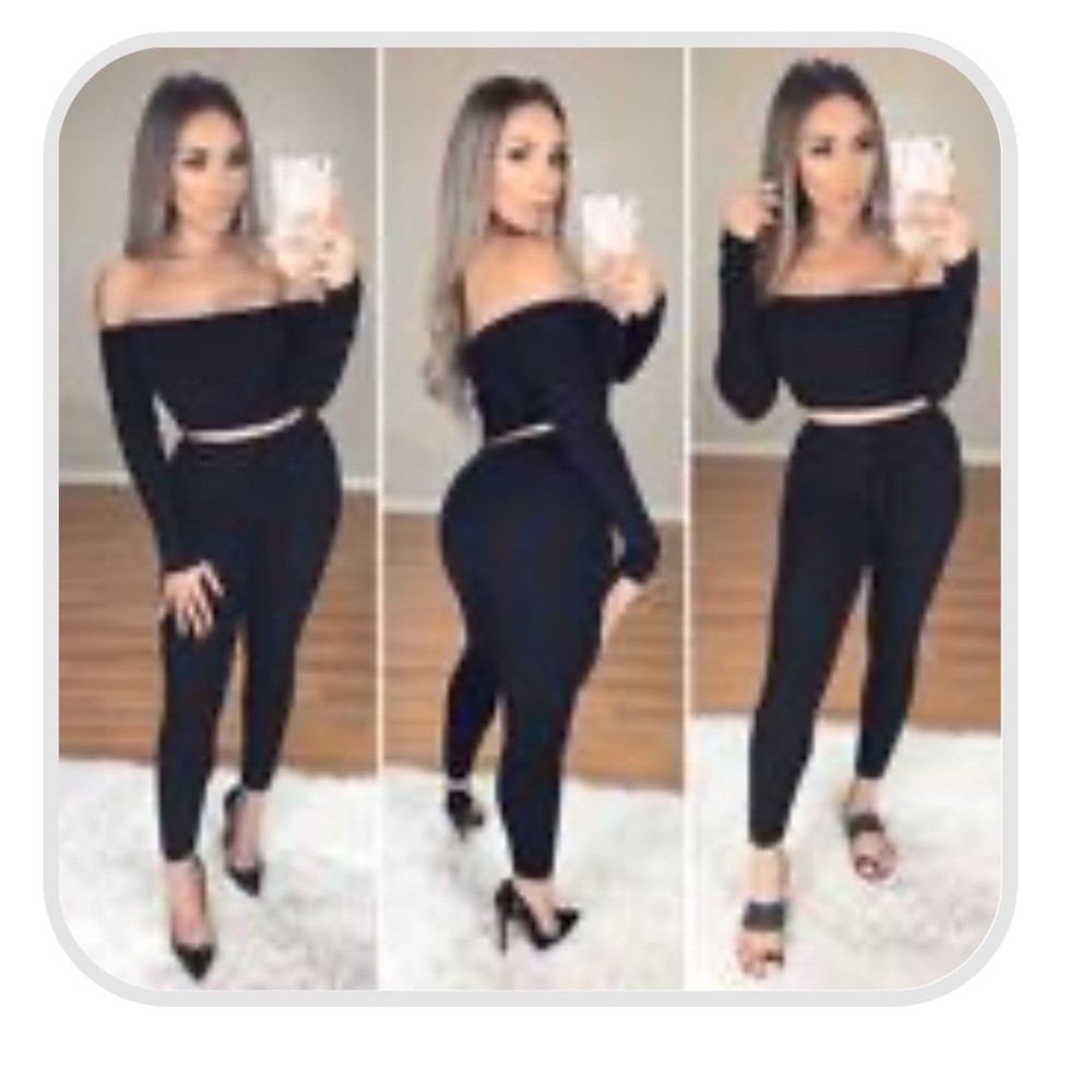 Black 2 piece lounge set
